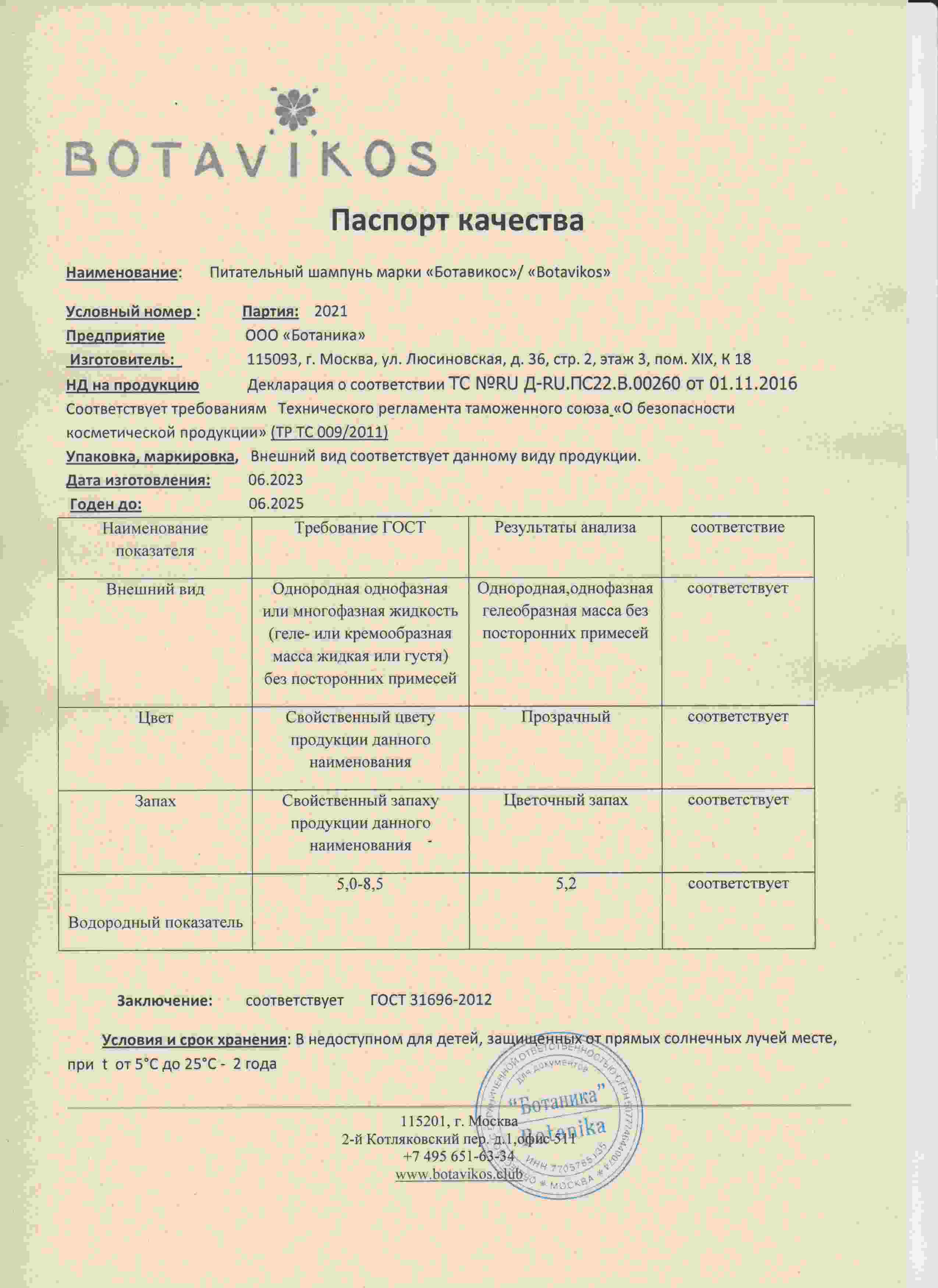 Паспорт №062023